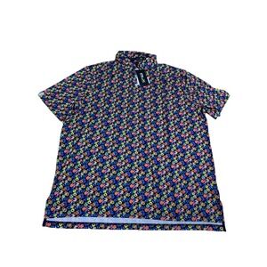 RLX Ralph Lauren Mens Size XL Multi Floral Print Short Sleeve Golf Polo $115 NWT